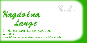 magdolna lange business card